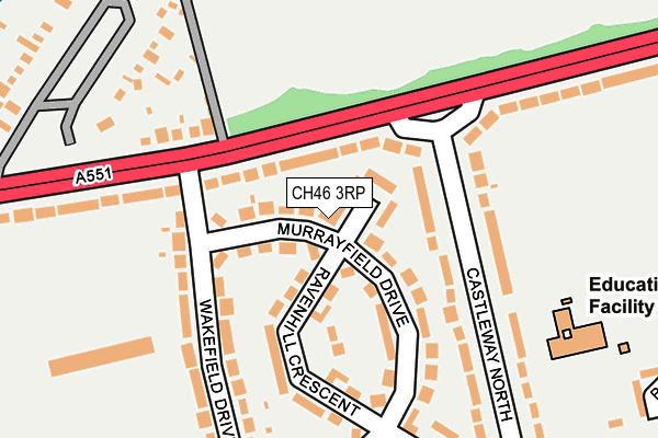 CH46 3RP map - OS OpenMap – Local (Ordnance Survey)