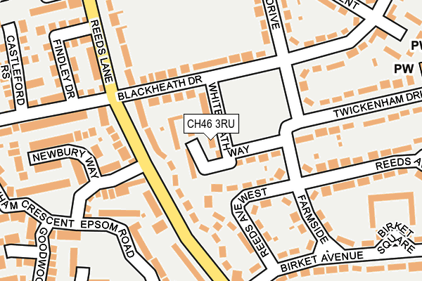 CH46 3RU map - OS OpenMap – Local (Ordnance Survey)