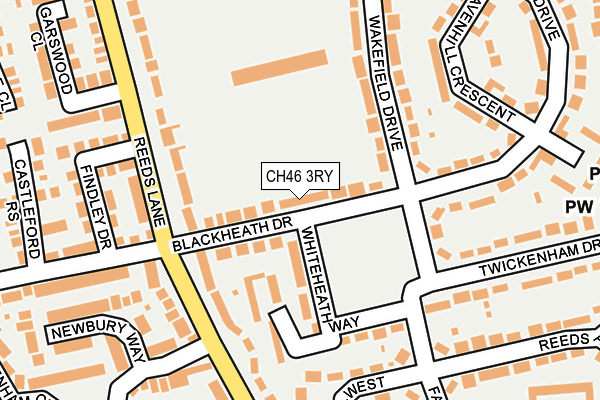 CH46 3RY map - OS OpenMap – Local (Ordnance Survey)