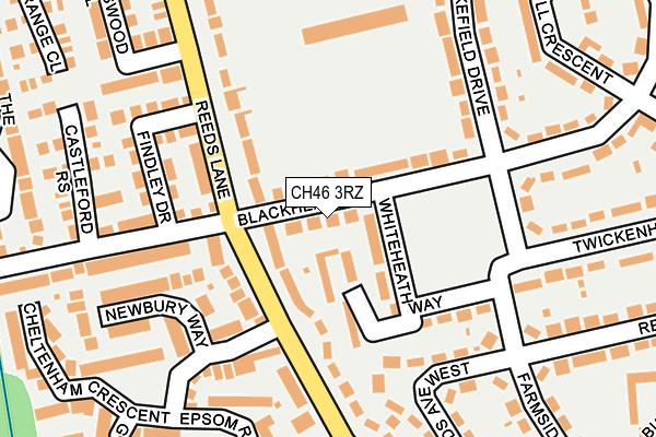 CH46 3RZ map - OS OpenMap – Local (Ordnance Survey)