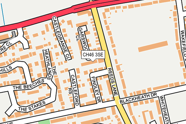 CH46 3SE map - OS OpenMap – Local (Ordnance Survey)
