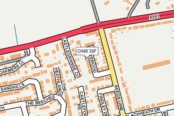 CH46 3SF map - OS OpenMap – Local (Ordnance Survey)