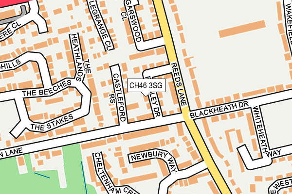 CH46 3SG map - OS OpenMap – Local (Ordnance Survey)