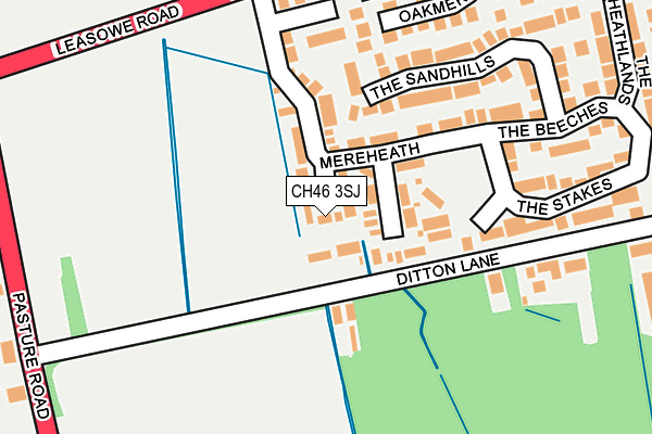 CH46 3SJ map - OS OpenMap – Local (Ordnance Survey)