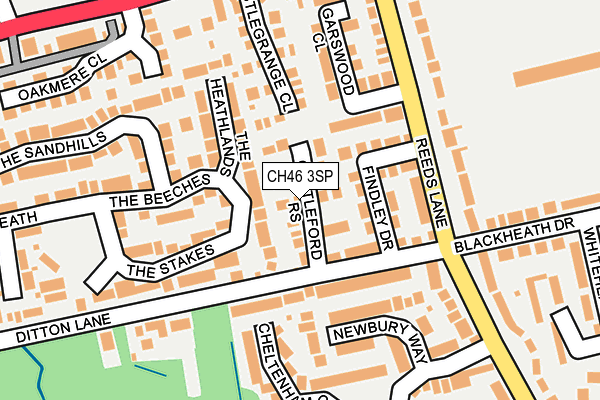 CH46 3SP map - OS OpenMap – Local (Ordnance Survey)