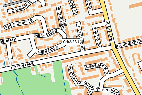 CH46 3SU map - OS OpenMap – Local (Ordnance Survey)