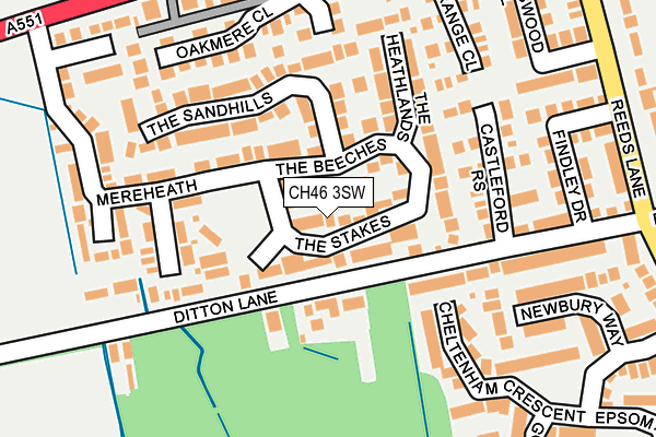 CH46 3SW map - OS OpenMap – Local (Ordnance Survey)