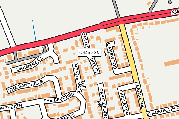 CH46 3SX map - OS OpenMap – Local (Ordnance Survey)