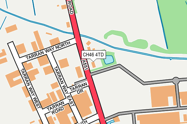 CH46 4TD map - OS OpenMap – Local (Ordnance Survey)