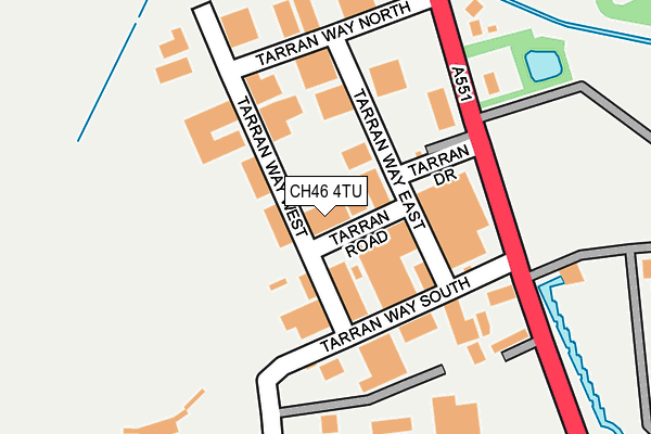 CH46 4TU map - OS OpenMap – Local (Ordnance Survey)