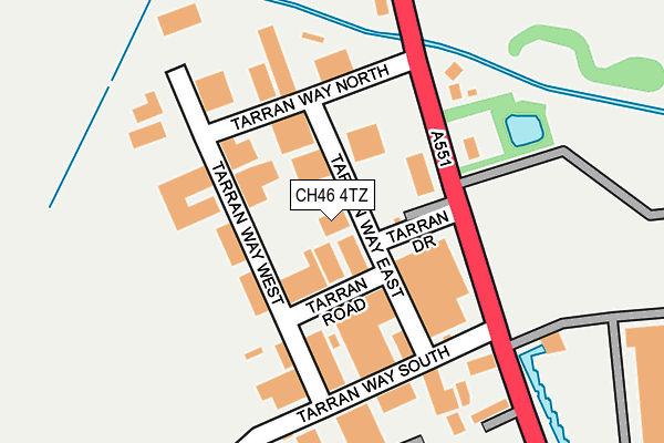 CH46 4TZ map - OS OpenMap – Local (Ordnance Survey)