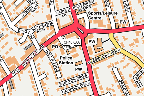 CH46 6AA map - OS OpenMap – Local (Ordnance Survey)