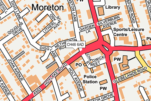 CH46 6AD map - OS OpenMap – Local (Ordnance Survey)