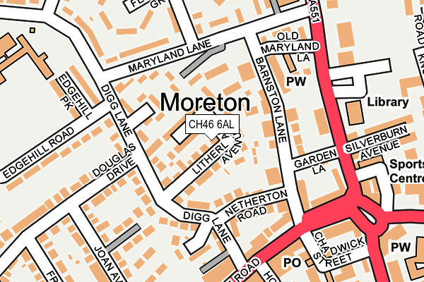 CH46 6AL map - OS OpenMap – Local (Ordnance Survey)