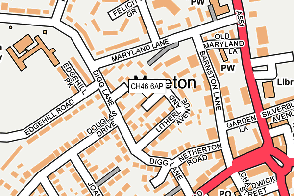 CH46 6AP map - OS OpenMap – Local (Ordnance Survey)