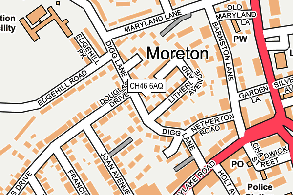 CH46 6AQ map - OS OpenMap – Local (Ordnance Survey)