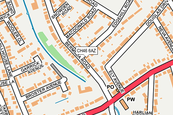 CH46 6AZ map - OS OpenMap – Local (Ordnance Survey)