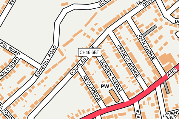 CH46 6BT map - OS OpenMap – Local (Ordnance Survey)