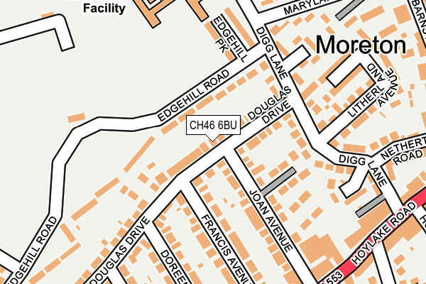 CH46 6BU map - OS OpenMap – Local (Ordnance Survey)