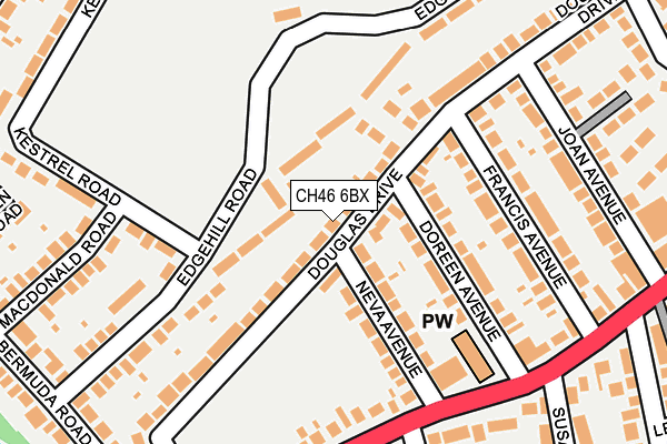 CH46 6BX map - OS OpenMap – Local (Ordnance Survey)
