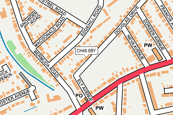 CH46 6BY map - OS OpenMap – Local (Ordnance Survey)