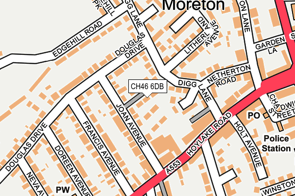 CH46 6DB map - OS OpenMap – Local (Ordnance Survey)