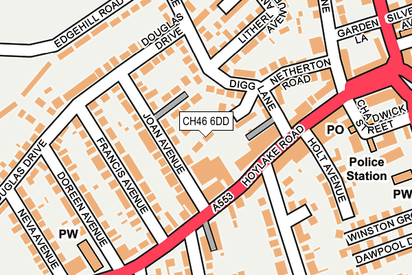 CH46 6DD map - OS OpenMap – Local (Ordnance Survey)