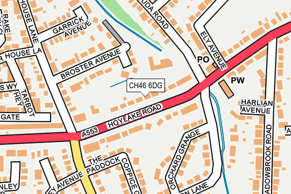 CH46 6DG map - OS OpenMap – Local (Ordnance Survey)