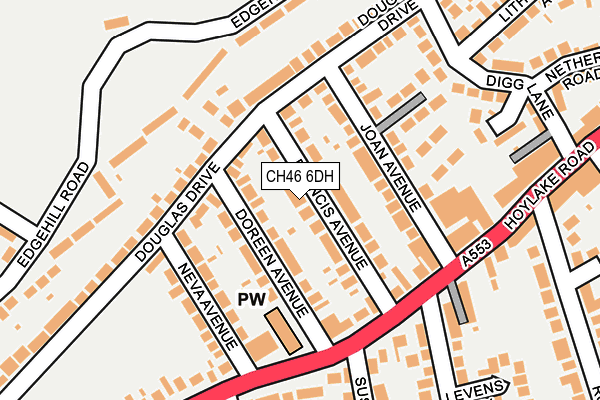 CH46 6DH map - OS OpenMap – Local (Ordnance Survey)