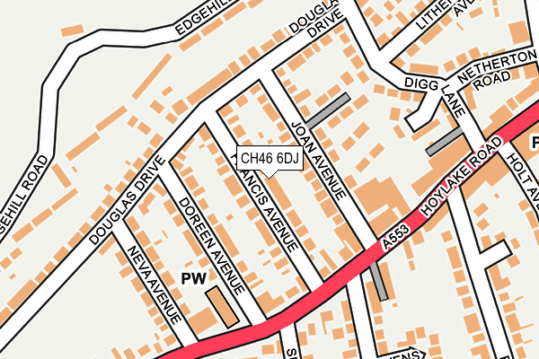 CH46 6DJ map - OS OpenMap – Local (Ordnance Survey)