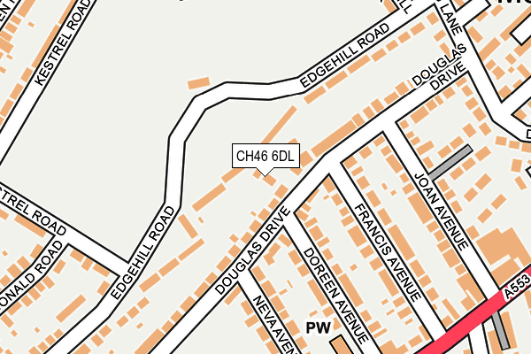 CH46 6DL map - OS OpenMap – Local (Ordnance Survey)