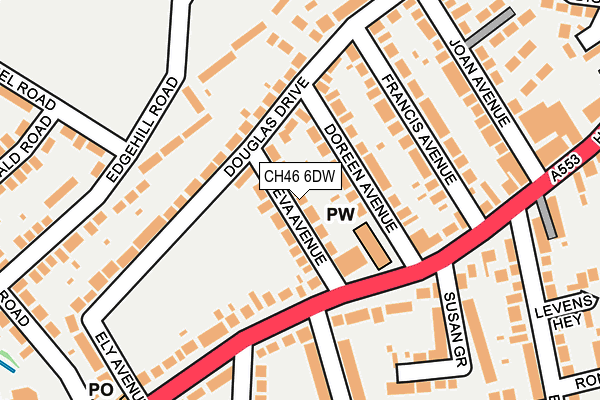 CH46 6DW map - OS OpenMap – Local (Ordnance Survey)