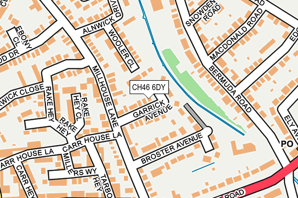 CH46 6DY map - OS OpenMap – Local (Ordnance Survey)