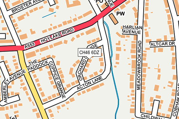 CH46 6DZ map - OS OpenMap – Local (Ordnance Survey)