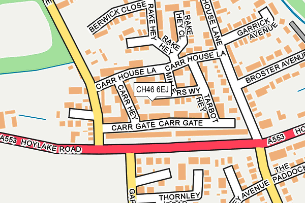 CH46 6EJ map - OS OpenMap – Local (Ordnance Survey)