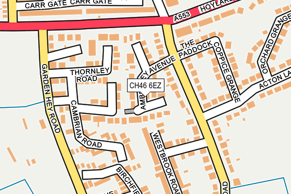 CH46 6EZ map - OS OpenMap – Local (Ordnance Survey)