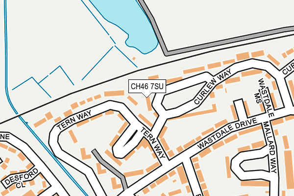 CH46 7SU map - OS OpenMap – Local (Ordnance Survey)