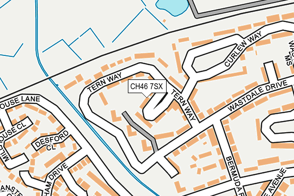 CH46 7SX map - OS OpenMap – Local (Ordnance Survey)