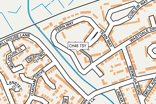 CH46 7SY map - OS OpenMap – Local (Ordnance Survey)