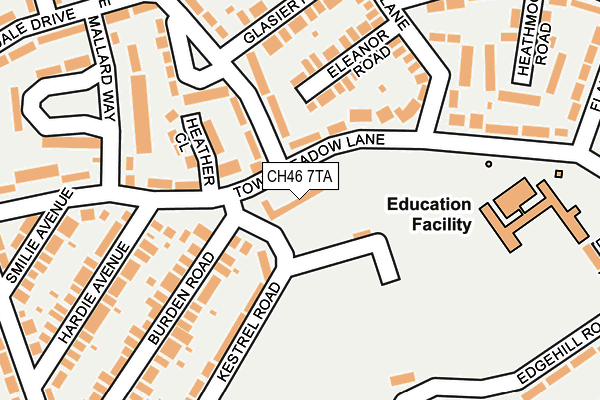 CH46 7TA map - OS OpenMap – Local (Ordnance Survey)