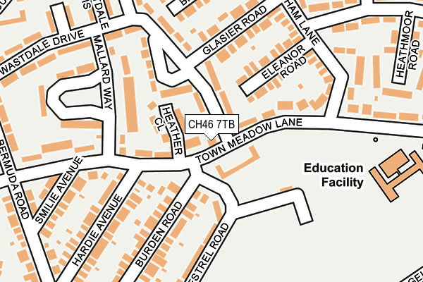 CH46 7TB map - OS OpenMap – Local (Ordnance Survey)