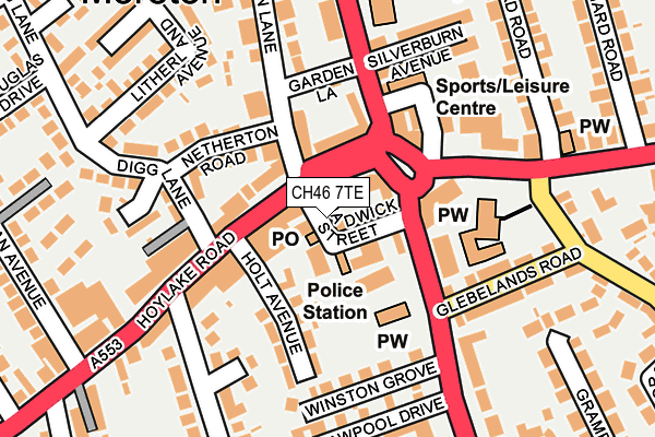 CH46 7TE map - OS OpenMap – Local (Ordnance Survey)