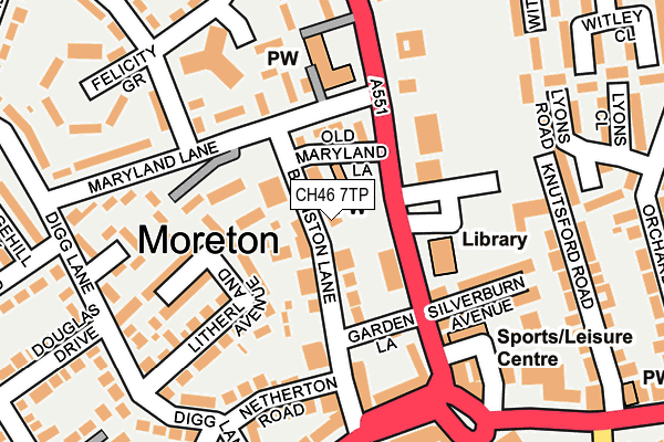 CH46 7TP map - OS OpenMap – Local (Ordnance Survey)