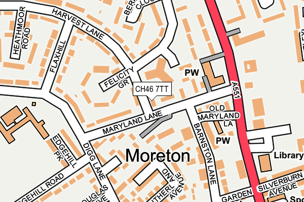 CH46 7TT map - OS OpenMap – Local (Ordnance Survey)