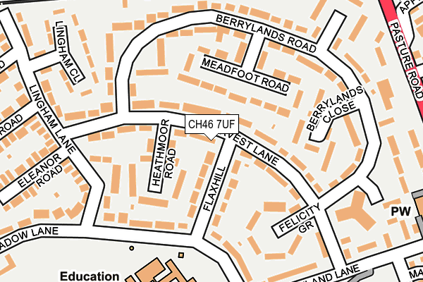 CH46 7UF map - OS OpenMap – Local (Ordnance Survey)