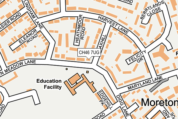 CH46 7UG map - OS OpenMap – Local (Ordnance Survey)