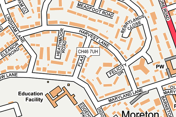 CH46 7UH map - OS OpenMap – Local (Ordnance Survey)