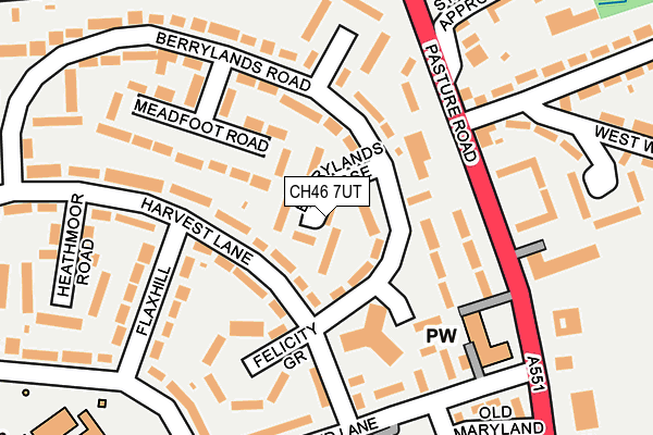 CH46 7UT map - OS OpenMap – Local (Ordnance Survey)