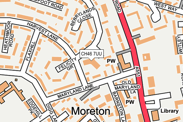 CH46 7UU map - OS OpenMap – Local (Ordnance Survey)