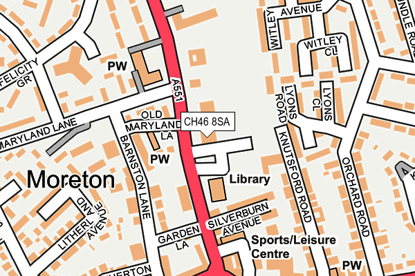 CH46 8SA map - OS OpenMap – Local (Ordnance Survey)